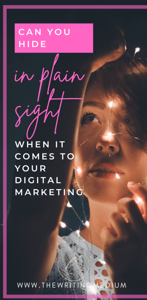 can you hide in plain sight with your digitial marketing