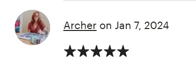 Archer etsy testimonial